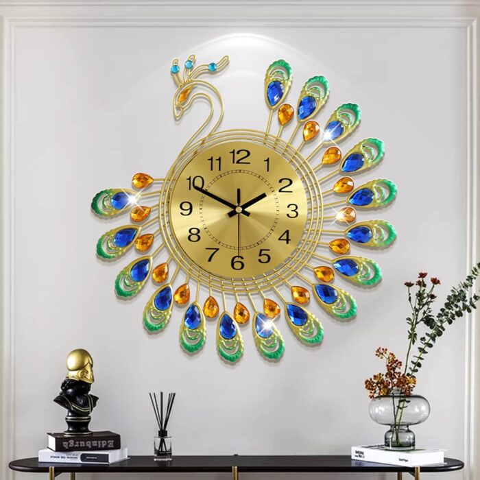 FLEBLE Large Wall Clock for Living Room Decor